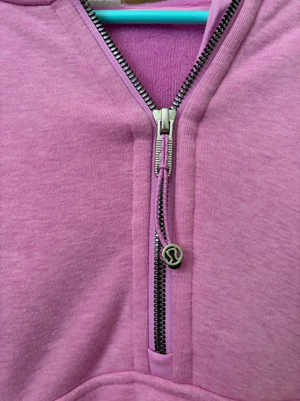 Lululemon Limited Edition scuba pink soft half zip  - Image 4