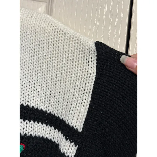 Vintage Pretty Boy Dog Chunky Graphic‎ Knit Sweater Coquette Granny Dopamine - Image 6