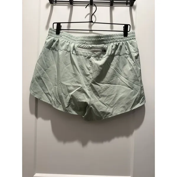 Asics Shorts Womens XL Green Running Activewear 2 in 1 Elastic Waist Lined Woven - Image 3
