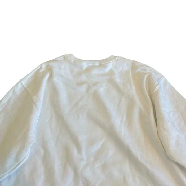 Gap Oversized Pullover Sweatshirt Sweater White Gold Silver Logo Stretch Size XL - Image 8