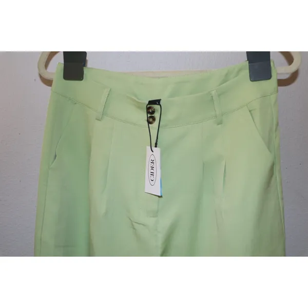 Cider Green Wide Leg Trousers Pants - Image 3