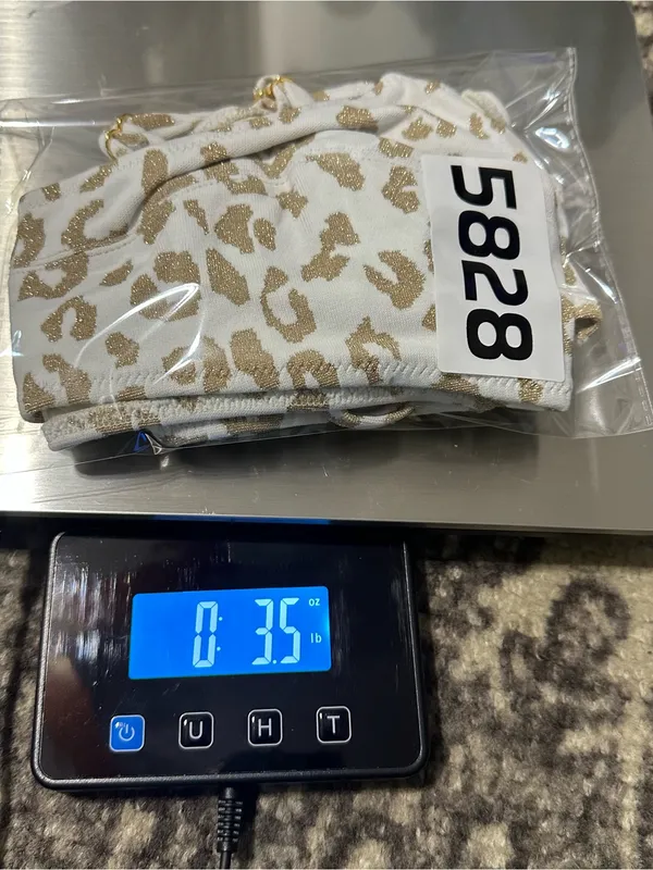 SOLID & STRIPED Women’s Size M Top S Bottom White Gold Leopard Print Bikini - Image 11