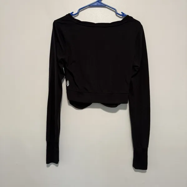 Free‎ People Movement Undertow Long Sleeve Crossover Twist Front T-shirt Small - Image 6