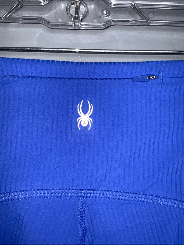 Spyder Royal Blue Ribbed Leggings Small - Image 4