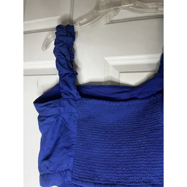 Free People Ashley Cropped Tank OB1716216 Mazarine Blue Motif Women's Xl - Image 8