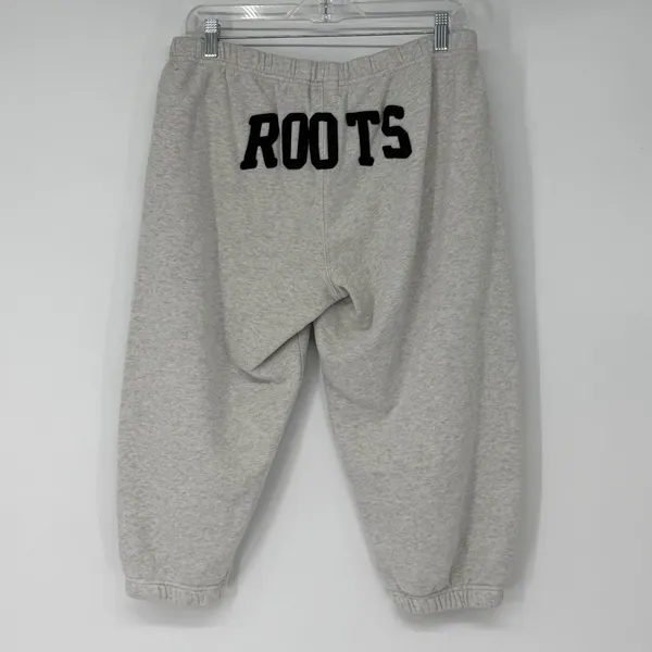 Roots 73 Athletics Grey Heathered Sweatpants Joggers‎ Logo Womens Size L - Image 2