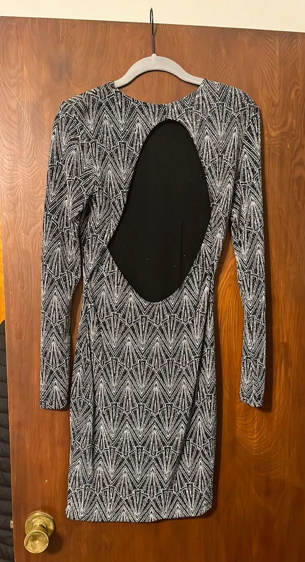Long Sleeve Sparkly Dress Size 6 - Image 3