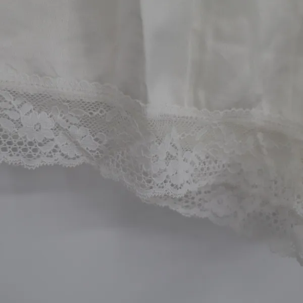 Flora Nikrooz Selena Sleep Shorts Women Medium White Cotton Tie Front Loungewear - Image 5