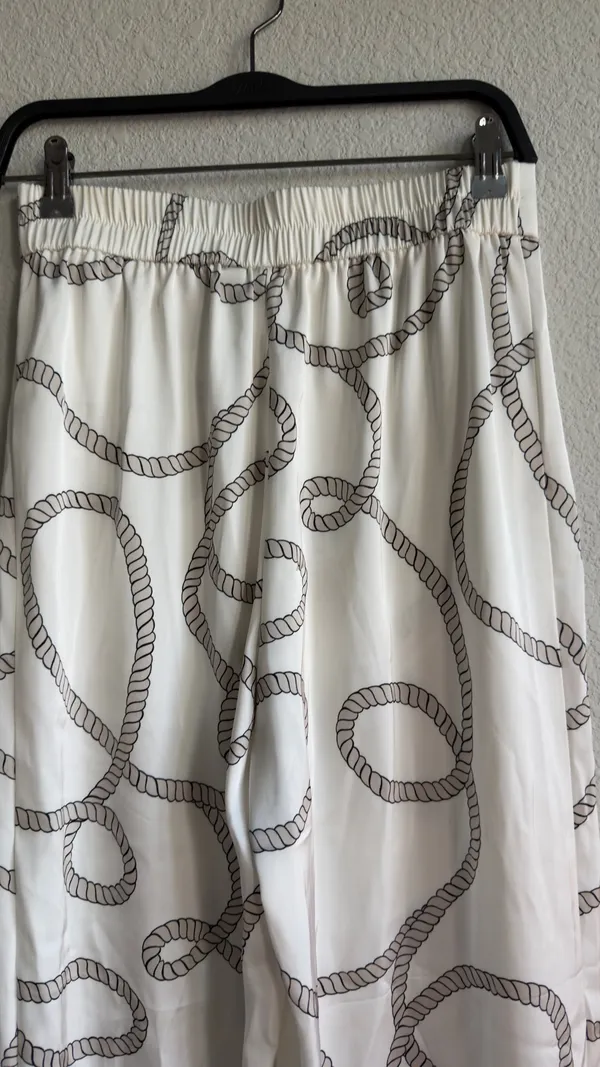 Joie Rope Print Wide Leg Palazzo Pants Size Small - Image 2