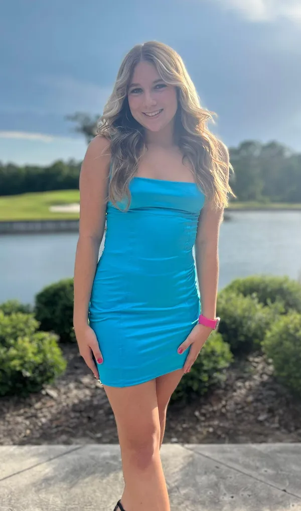 blue dress short - Image 7
