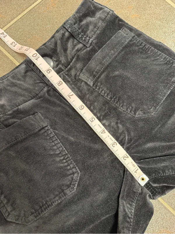 Maeve Anthropologie Colette Wide Leg Velvet Pants Black 25 - Image 11