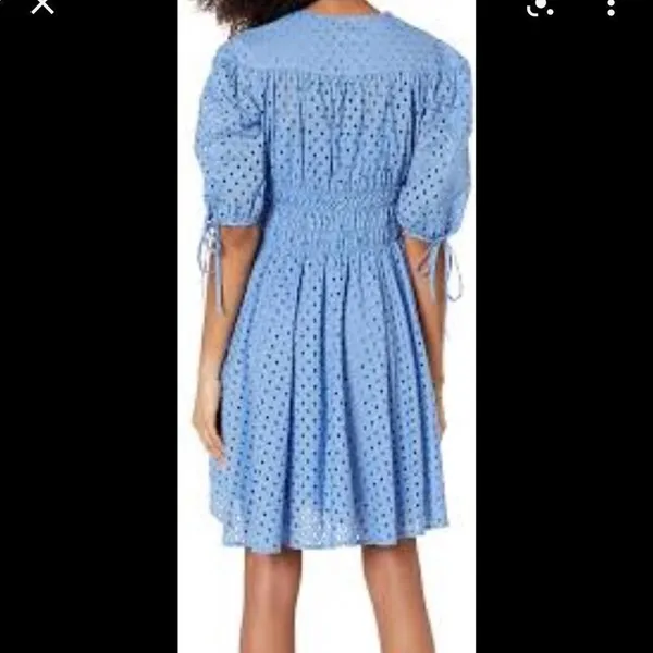 Just Taylor cotton smocked waist eyelet dress size 8 - Image 2