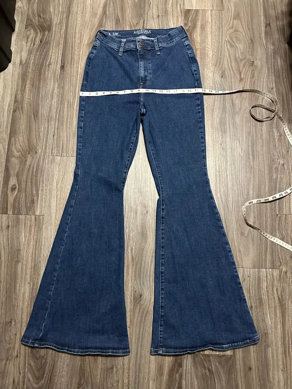 Arizona Jean Company Navy Blue Wide-Leg Flare Jeans - Image 5