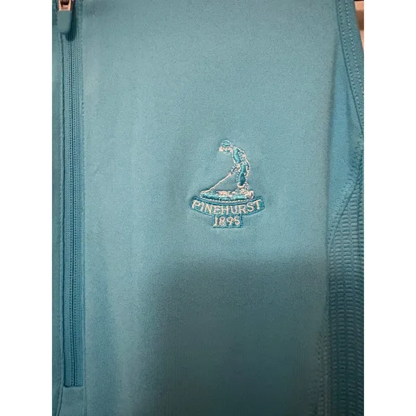 Adidas Womens Pinehurst 1895 Golf Dress‎ Blue Sleeveless Quarter Zip Size Medium - Image 3