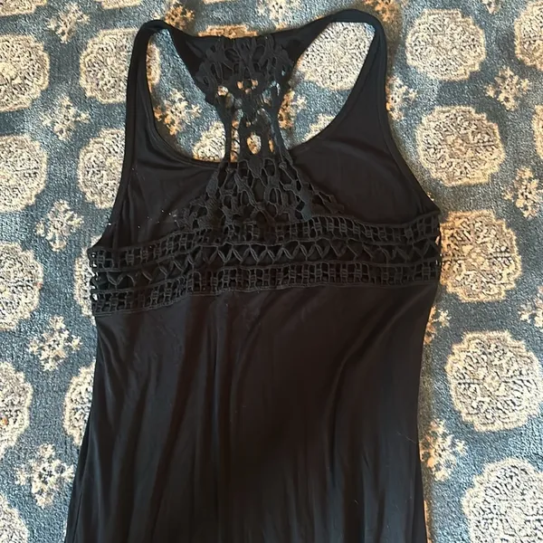 Abercrombie tank maxi dress racerback lace back Large unlined stretchy L - Image 3