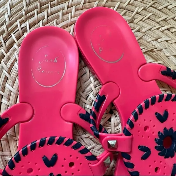 Jack Rogers Womenz Georgica Jelly Sandal Pink 8 - Image 2