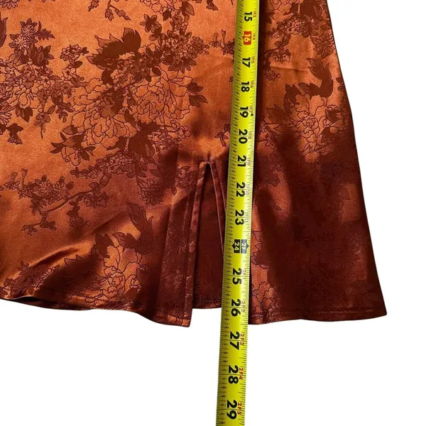 Princess Polly Brown Satin Flowers Mini Dress Women Size 12 NWT | 12-16 - Image 5