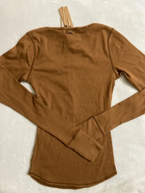 SKIMS Cotton Rib Henley XS - Image 2