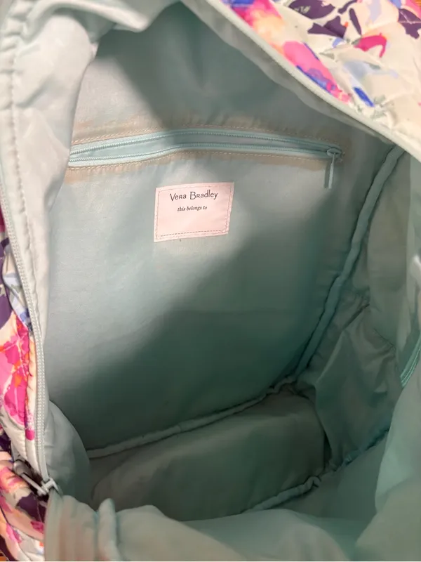 Vera Bradley Light Blue floral Backpack - Image 9