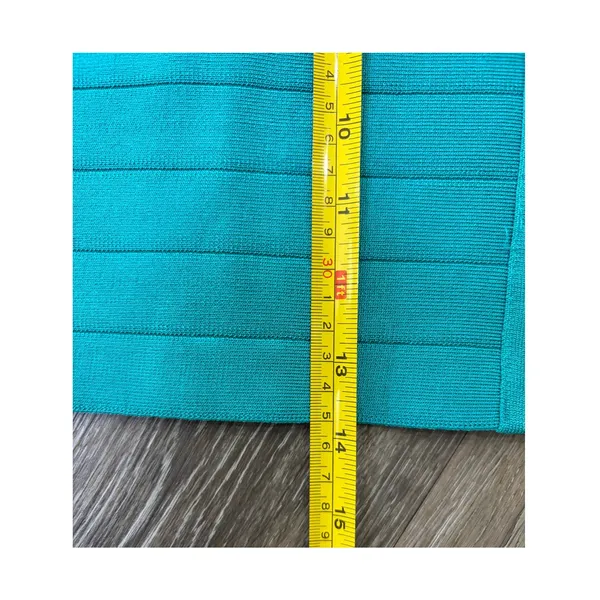 Bebe Crop Top Teal Cutout Bandage Y2K Going Out Party NWT Large - Image 4
