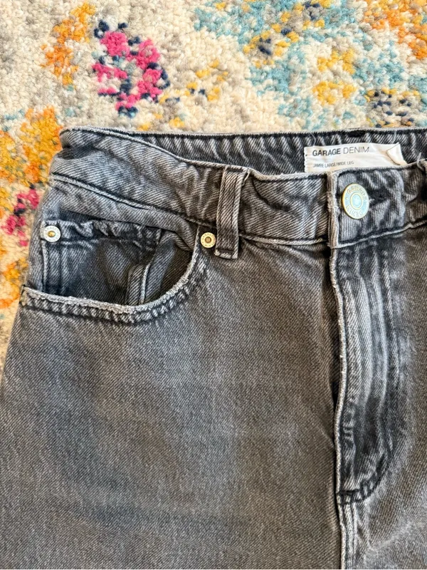 Garage Women's Black Wide Leg Flare Jeans - Image 3