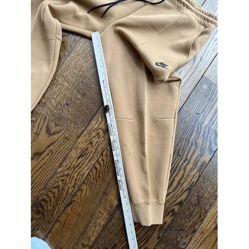 Nike Tech Fleece Joggers Size XL Womens Mid Rise Sportswear Flax Brown $120 - Image 5