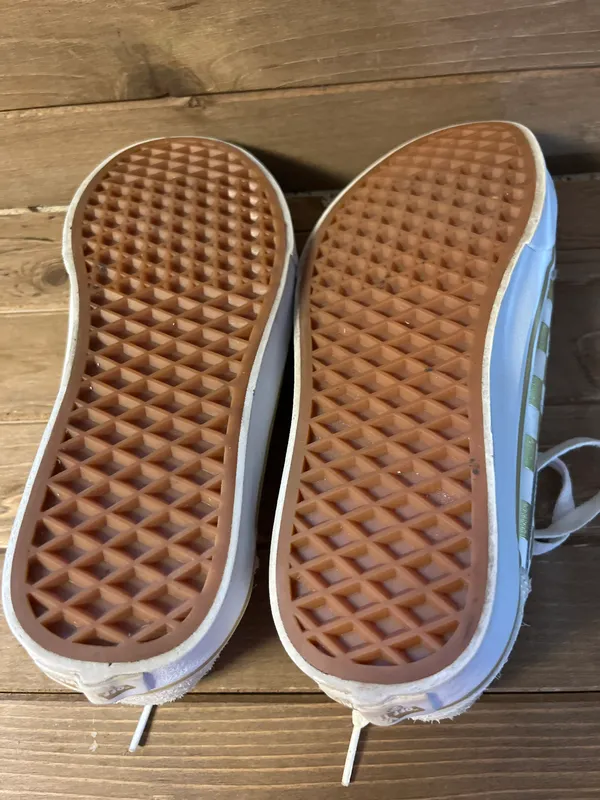 Vans Old School Gold Checkered Size 7 - Image 5