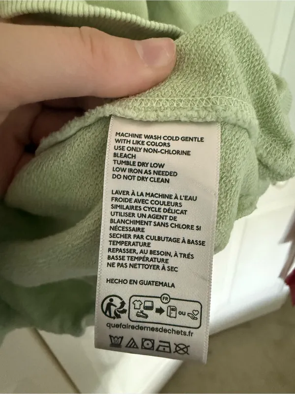 Anthropologie Pilcro The Niki Bubble Sweatshirt Light Green Pastels Crewneck M - Image 5
