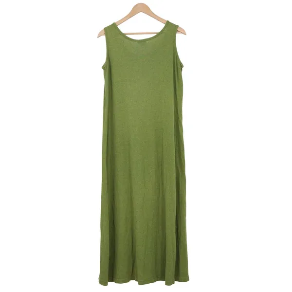 Gap Vintage Green Knit Sleeveless Scoop Neck Maxi Dress Large - Image 5