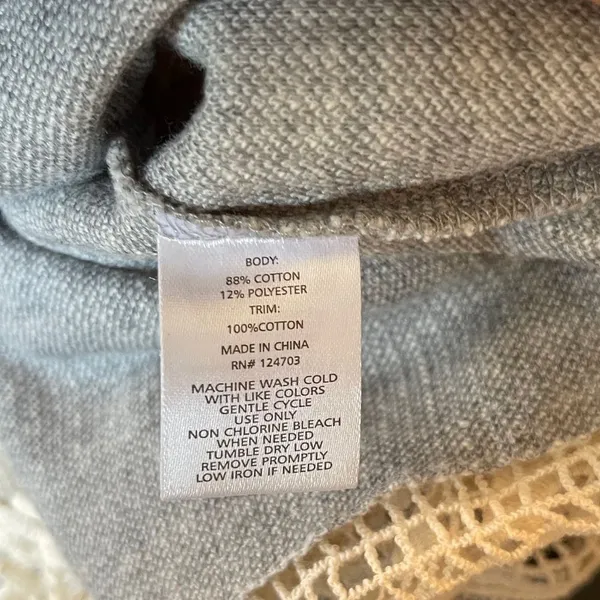 Hannah Top With Lace Trim‎ Gray - Image 8