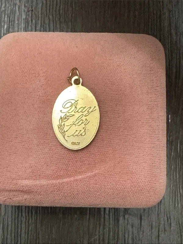 Silver-Tone Dove Pray For Us Pendant Necklace Charm Made In Italy - Image 3