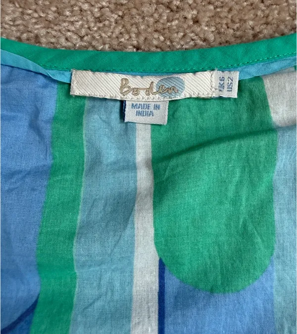 Boden Lightweight Sleeveless Vibrant Multi Colored Pattern Top. Size US 2 - Image 2
