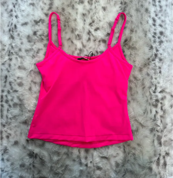 Danielle Guizio Neon Pink Tank Top - Image 4