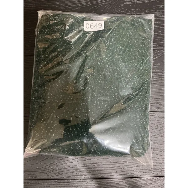 Xtraordinary Womens M Green Metallic Glitter Puff Sleeve Mini Dress Holiday - Image 7