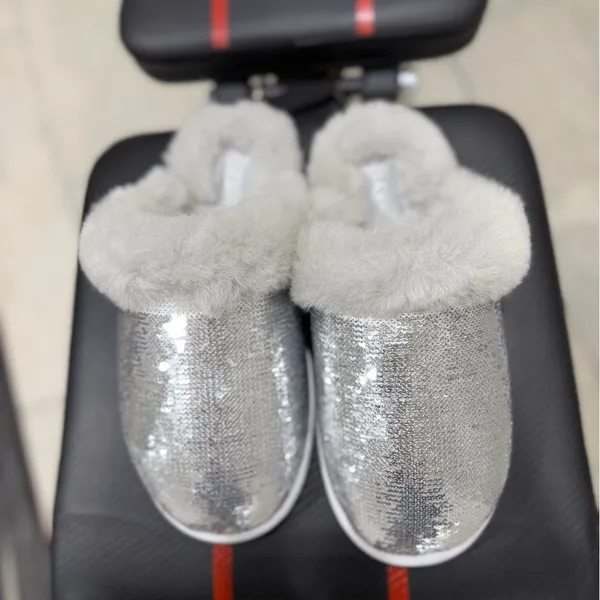 NEW UGG Women Scuffette I Mirror Ball Silver Slippers - Image 3