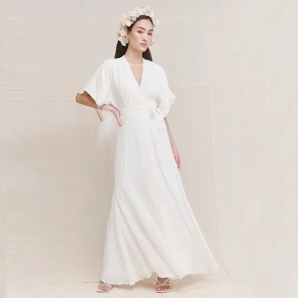 NWT Reformation Winslow Dress in Ivory Size Small - Image 6