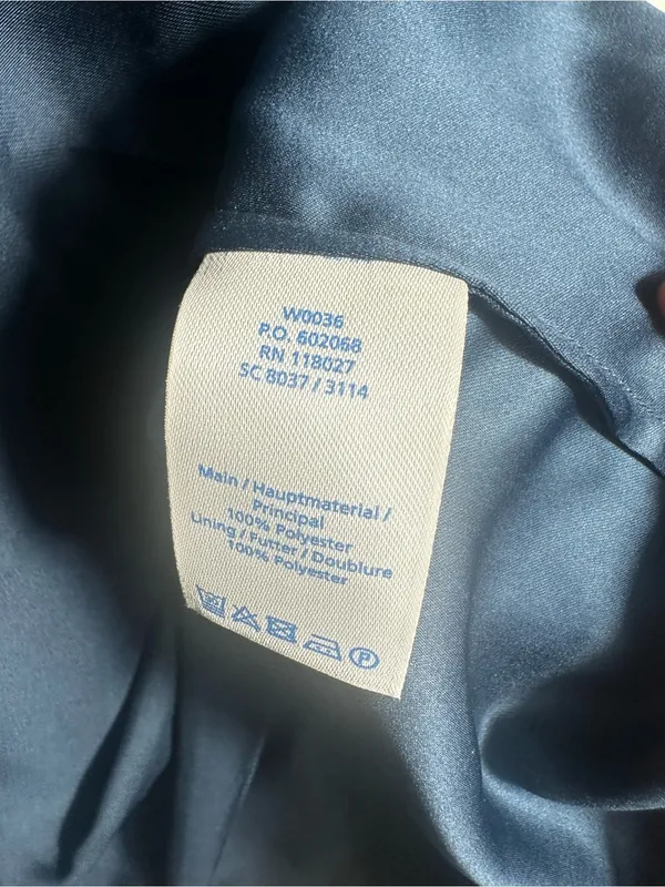 071. Boden Navy Satin Camisole Tank Top Size 10 Adjustable Straps - Image 3