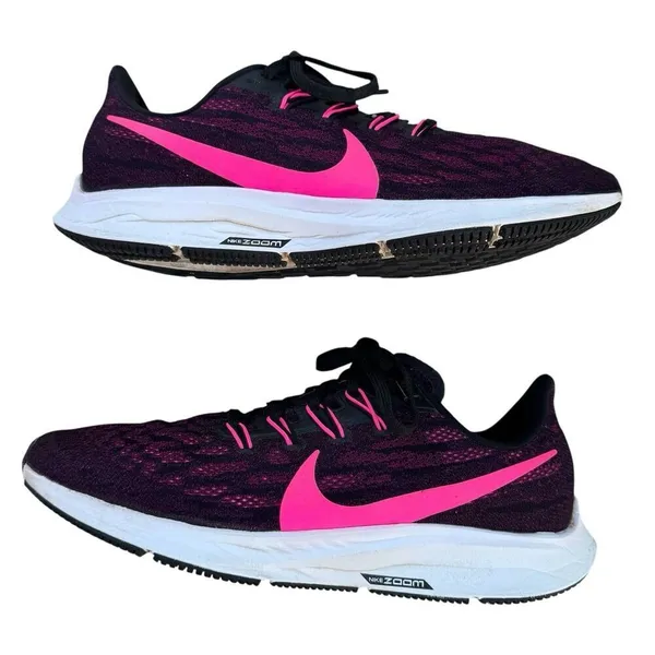 Nike Air Zoom Pegasus 36 Running Shoes Women's 9.5 Black Pink Blast AQ2210-002 - Image 2