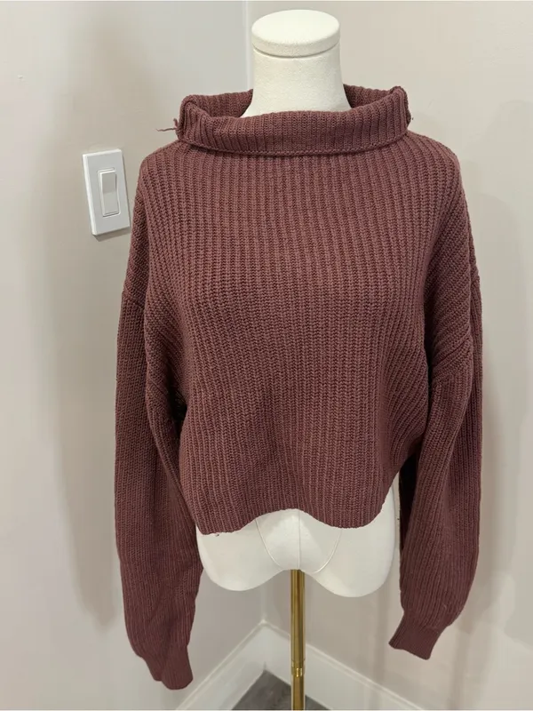 Aritzia Wilfred‎ Montpellier Waist Turtleneck Sweater 100% merino wool Large - Image 2