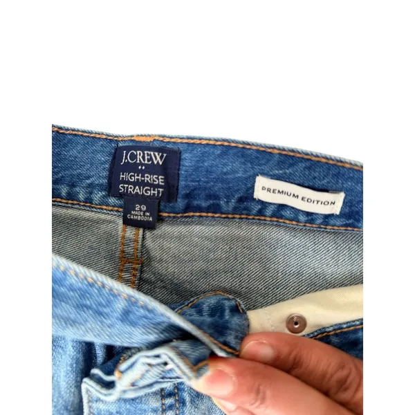 J.Crew High-Rise Straight Premium Edition Womens Denim Jeans Size 28 - Image 4
