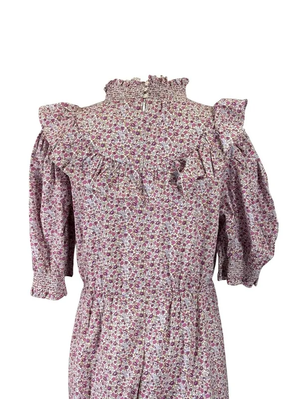 NEW HYACINTH HOUSE Purple Floral Periwinkle Mini Dress Size Medium - Image 8