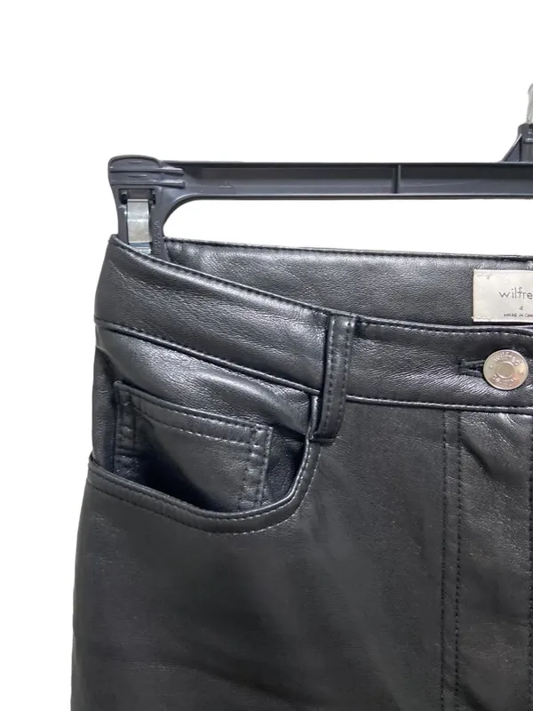 Wilfred Aritzia Melania Faux Leather Pants Black Size 4 Minimalist Classic Sexy - Image 7