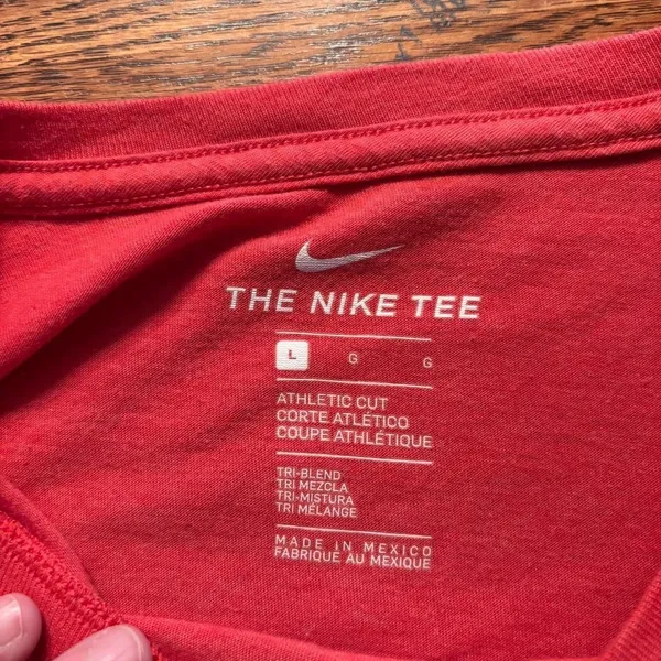 The Nike Tee Ga Bulldog Long Sleeve T shirt Women's‎ Size L Red Athletic Cut - Image 3