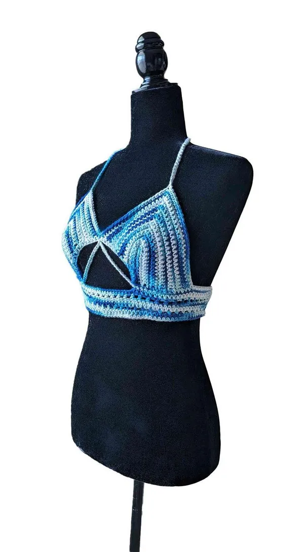 Handmade Peekaboo Crochet Top - Image 2