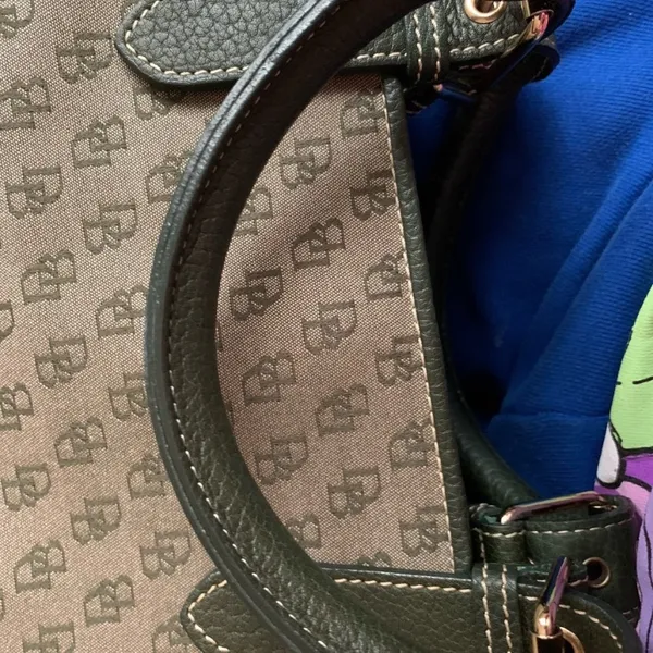 Dooney &‎ Bourke Green and Tan Handbag - Image 7