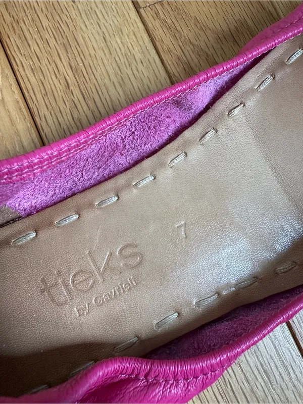Tieks Fuchsia Pink Leather Ballet Flats Womens 7 - Image 6