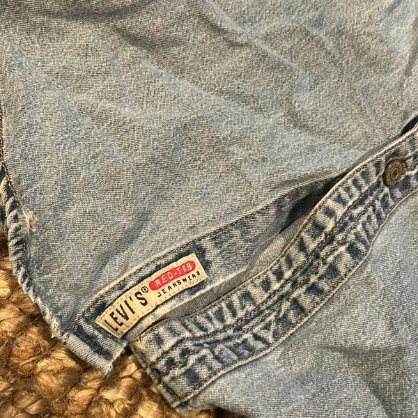 Levis Red Tab Jeans Demim Button Down Lightweight Jacket Size Small - Image 2