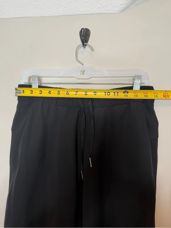 Lululemon On The Fly Jogger Black Size 6 Luxtreme Drawstring Travel Pants Lounge - Image 6