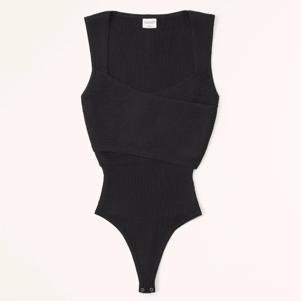 Abercrombie & Fitch Soft A&F Wrap Around Sleeveless Ribbed Knit Sweater Bodysuit - Image 5