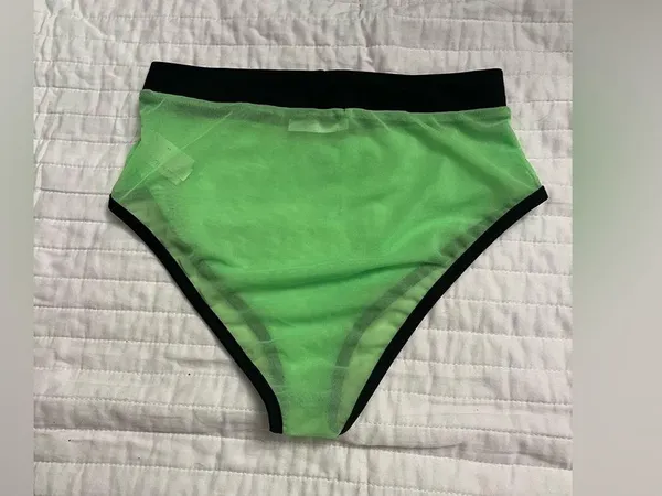 NWOT iheartraves lime green mesh rave bottoms - Image 4